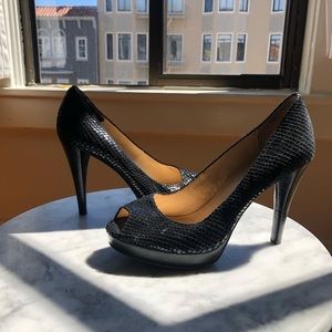Calvin Klein peep toe pump